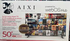 Aixi tv 50" led webos smart tv UHD 4k 6000 contenuti integrati bluetooth wifi t2/s2 Garanzia italia