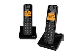 Alcatel Telefono Cordless S280 duo con vivavoce e blocco delle chiamate Nero