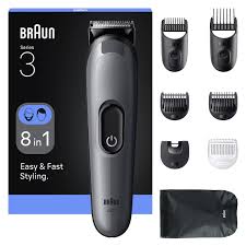Braun Regolabarba e Capelli AIO3540 8 in 1 lama affilata 14 lunghezze Grigio