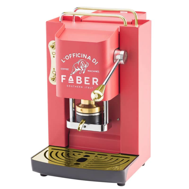 Faber macchina da ceffe a cialde pro deluxe Cherry red