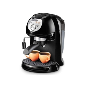 DeLonghi macchina caffè Espresso  spegnimento automatico serbatoio estraibile  portafiltro unico  Pressione pompa da 15 bar  pressacaffè incorporato Black